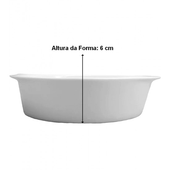 Forma 22cm 1,5 Litros Colorama Refratária Redonda Porcelana Schmidt 
